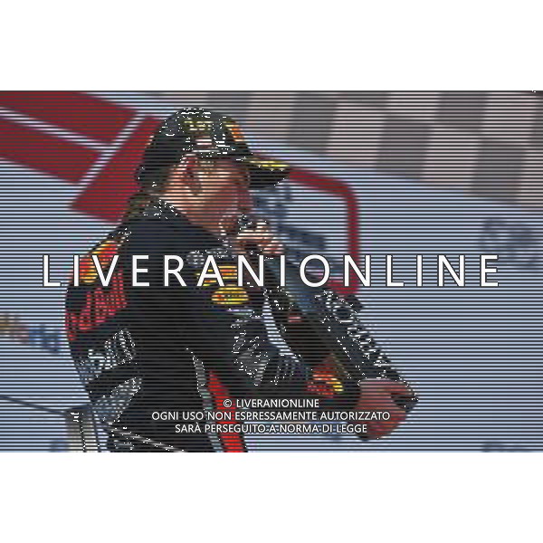 Race winner Max Verstappen (NLD) Red Bull Racing celebrates on the podium. 30.06.2019 Formula 1 World Championship, Rd 9, Austrian Grand Prix, Spielberg, Austria, Race Day. / AGENZIA ALDO LIVERANI SAS - ITALY ONLY EDITORIAL USE ONLY