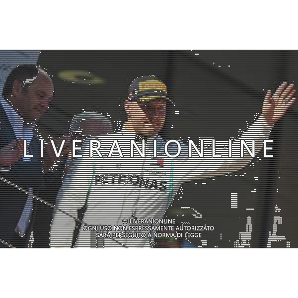 Valtteri Bottas (FIN) Mercedes AMG F1 celebrates his third position on the podium. 30.06.2019 Formula 1 World Championship, Rd 9, Austrian Grand Prix, Spielberg, Austria, Race Day. AG ALDO LIVERANI SAS-ONLY ITALY