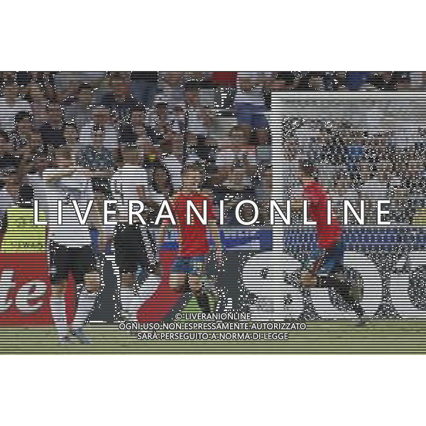 UEFA - Campionato Europeo Under 21 Italia 2019. 30/06/2019 Finale Spagna - Germania nella foto: Esultanza Dani Olmo (spagna) ©Claudio Zamagni/Agenzia Aldo Liverani Dani Olmo (spagna) celebrates after scoring a goal during UEFA Championship Under 21 Italy 2019 final match between Spain and Germany at Dacia Arena Stadium on June 30 2019. photo credit by Claudio Zamagni/Aldo Liverani Photo Agency