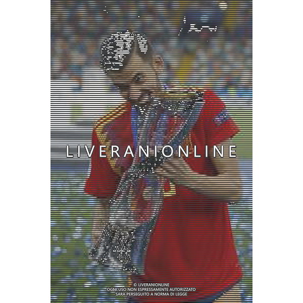 UEFA - Campionato Europeo Under 21 Italia 2019. 30/06/2019 Finale Spagna - Germania nella foto: Esultanza finale Ceballos Dani (spagna) ©Claudio Zamagni/Agenzia Aldo Liverani final exultation of Ceballos Dani (spagna) during UEFA Championship Under 21 Italy 2019 final match between Spain and Germany at Dacia Arena Stadium on June 30 2019. photo credit by Claudio Zamagni/Aldo Liverani Photo Agency