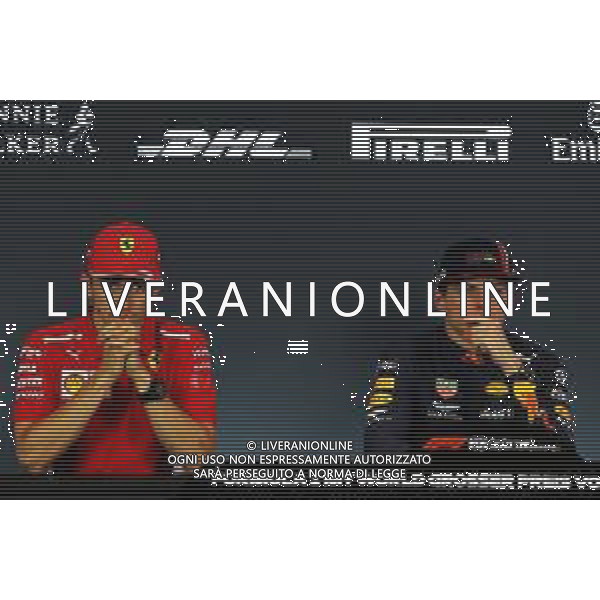 (L to R): Charles Leclerc (MON) Ferrari and Max Verstappen (NLD) Red Bull Racing in the post race FIA Press Conference. 30.06.2019 Formula 1 World Championship, Rd 9, Austrian Grand Prix, Spielberg, Austria, Race Day. AG ALDO LIVERANI SA-ONLY ITALY