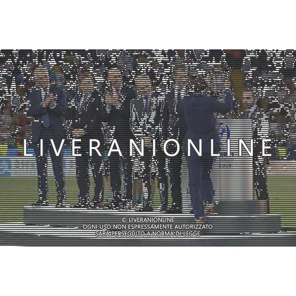 UEFA - Campionato Europeo Under 21 Italia 2019. 30/06/2019 Finale Spagna - Germania nella foto: il presidente figc gabriele gravina e andrea pirlo ©Claudio Zamagni/Agenzia Aldo Liverani il presidente figc gabriele gravina and andrea pirlo during UEFA Championship Under 21 Italy 2019 final match between Spain and Germany at Dacia Arena Stadium on June 30 2019. photo credit by Claudio Zamagni/Aldo Liverani Photo Agency