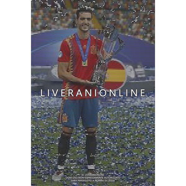 UEFA - Campionato Europeo Under 21 Italia 2019. 30/06/2019 Finale Spagna - Germania nella foto: Esultanza finale Merino Mikel (spagna) con la coppa ©Claudio Zamagni/Agenzia Aldo Liverani final exultation of Merino Mikel (spagna) with the trophy during UEFA Championship Under 21 Italy 2019 final match between Spain and Germany at Dacia Arena Stadium on June 30 2019. photo credit by Claudio Zamagni/Aldo Liverani Photo Agency