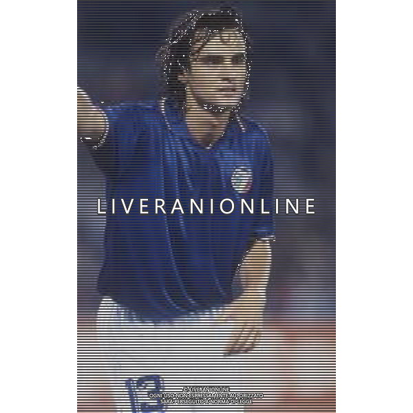 RETROSPETTIVA GIUSEPPE GIANNINI CALCIATORE NELLA FOTO GIUSEPPE GIANNINI CON LA MAGLIA DELLA NAZIONALE ITALIANA AG ALDO LIVERANI SAS
