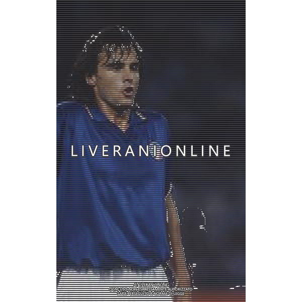 RETROSPETTIVA GIUSEPPE GIANNINI CALCIATORE NELLA FOTO GIUSEPPE GIANNINI CON LA MAGLIA DELLA NAZIONALE ITALIANA AG ALDO LIVERANI SAS