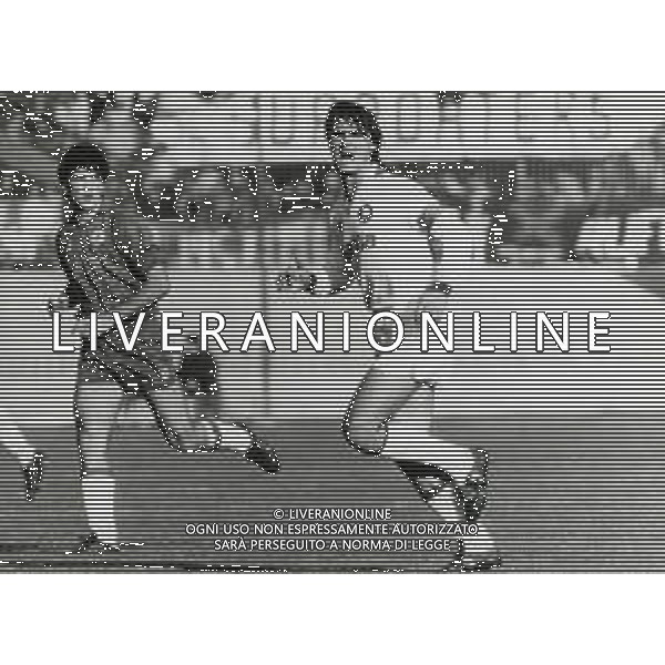 RETROSPETTIVA GIUSEPPE GIANNINI CALCIATORE NELLA FOTO GIUSEPPE GIANNINI CON LA MAGLIA DELLA ROMA CALCIO AG ALDO LIVERANI SAS