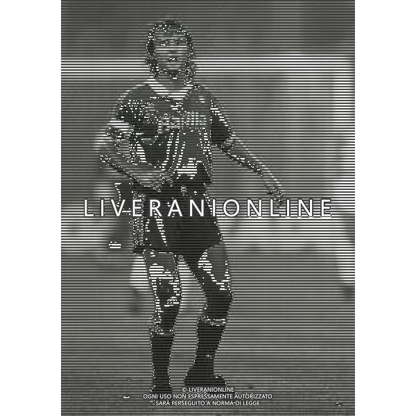 RETROSPETTIVA GIUSEPPE GIANNINI CALCIATORE NELLA FOTO GIUSEPPE GIANNINI CON LA MAGLIA DELLA ROMA CALCIO AG ALDO LIVERANI SAS