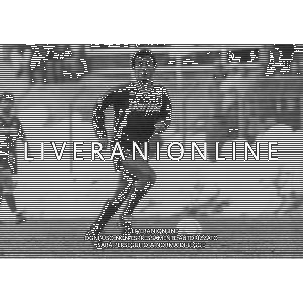 RETROSPETTIVA GIUSEPPE GIANNINI CALCIATORE NELLA FOTO GIUSEPPE GIANNINI CON LA MAGLIA DELLA ROMA CALCIO AG ALDO LIVERANI SAS
