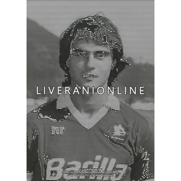 RETROSPETTIVA GIUSEPPE GIANNINI CALCIATORE NELLA FOTO GIUSEPPE GIANNINI CON LA MAGLIA DELLA ROMA CALCIO AG ALDO LIVERANI SAS