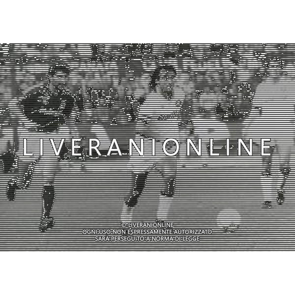RETROSPETTIVA GIUSEPPE GIANNINI CALCIATORE NELLA FOTO GIUSEPPE GIANNINI CON LA MAGLIA DELLA ROMA CALCIO AG ALDO LIVERANI SAS