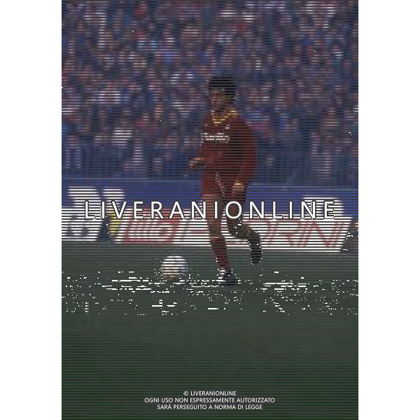 RETROSPETTIVA GIUSEPPE GIANNINI CALCIATORE NELLA FOTO GIUSEPPE GIANNINI CON LA MAGLIA DELLA ROMA CALCIO AG ALDO LIVERANI SAS