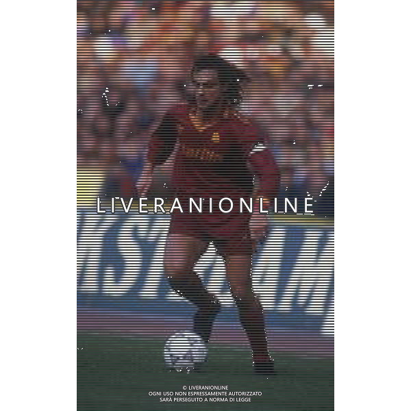 RETROSPETTIVA GIUSEPPE GIANNINI CALCIATORE NELLA FOTO GIUSEPPE GIANNINI CON LA MAGLIA DELLA ROMA CALCIO AG ALDO LIVERANI SAS