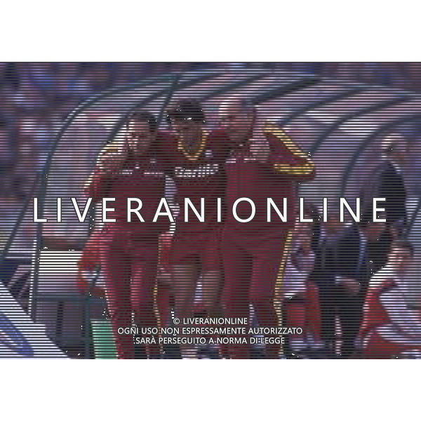 RETROSPETTIVA GIUSEPPE GIANNINI CALCIATORE NELLA FOTO GIUSEPPE GIANNINI CON LA MAGLIA DELLA ROMA CALCIO AG ALDO LIVERANI SAS