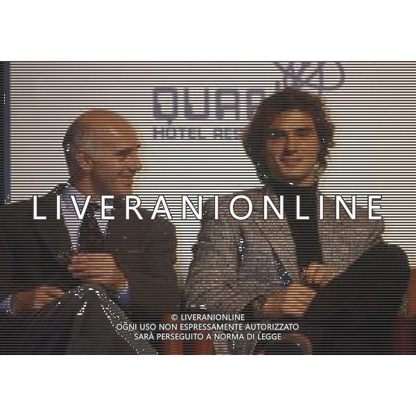 RETROSPETTIVA GIUSEPPE GIANNINI CALCIATORE NELLA FOTO GIUSEPPE GIANNINI CON ARRIGO SACCHI AG ALDO LIVERANI SAS