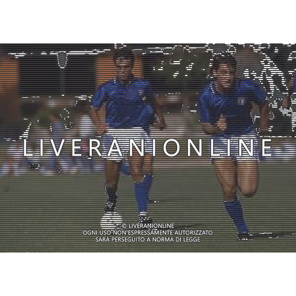 RETROSPETTIVA GIUSEPPE GIANNINI CALCIATORE NELLA FOTO GIUSEPPE GIANNINI CON LA MAGLIA DELLA NAZIONALE ITALIANA AG ALDO LIVERANI SAS