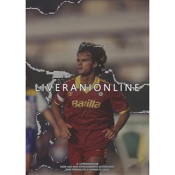 RETROSPETTIVA GIUSEPPE GIANNINI CALCIATORE NELLA FOTO GIUSEPPE GIANNINI CON LA MAGLIA DELLA ROMA CALCIO AG ALDO LIVERANI SAS