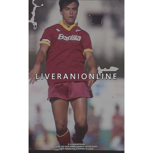 RETROSPETTIVA GIUSEPPE GIANNINI CALCIATORE NELLA FOTO GIUSEPPE GIANNINI CON LA MAGLIA DELLA ROMA CALCIO AG ALDO LIVERANI SAS