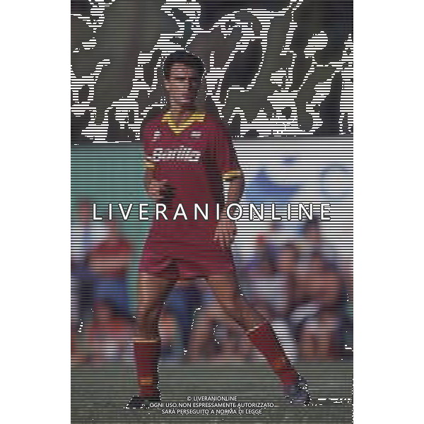 RETROSPETTIVA GIUSEPPE GIANNINI CALCIATORE NELLA FOTO GIUSEPPE GIANNINI CON LA MAGLIA DELLA ROMA CALCIO AG ALDO LIVERANI SAS