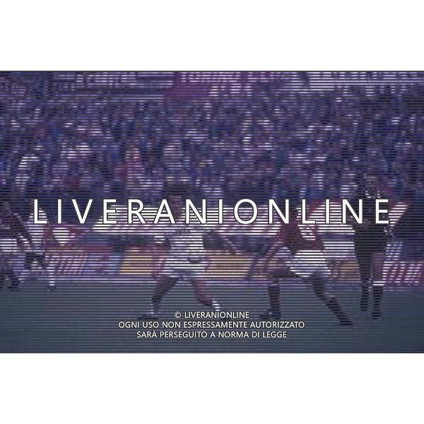 RETROSPETTIVA GIUSEPPE GIANNINI CALCIATORE NELLA FOTO GIUSEPPE GIANNINI CON LA MAGLIA DELLA ROMA CALCIO AG ALDO LIVERANI SAS