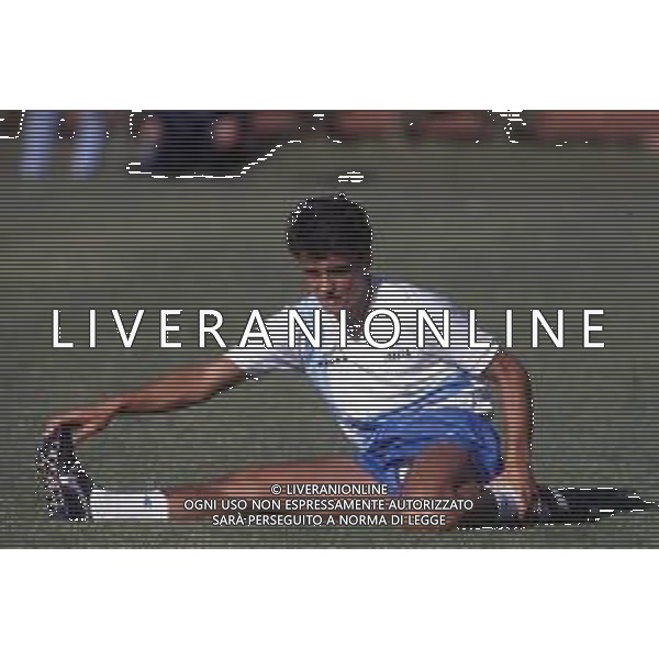 RETROSPETTIVA GIUSEPPE GIANNINI CALCIATORE NELLA FOTO GIUSEPPE GIANNINI IN NAZIONALE AG ALDO LIVERANI SAS