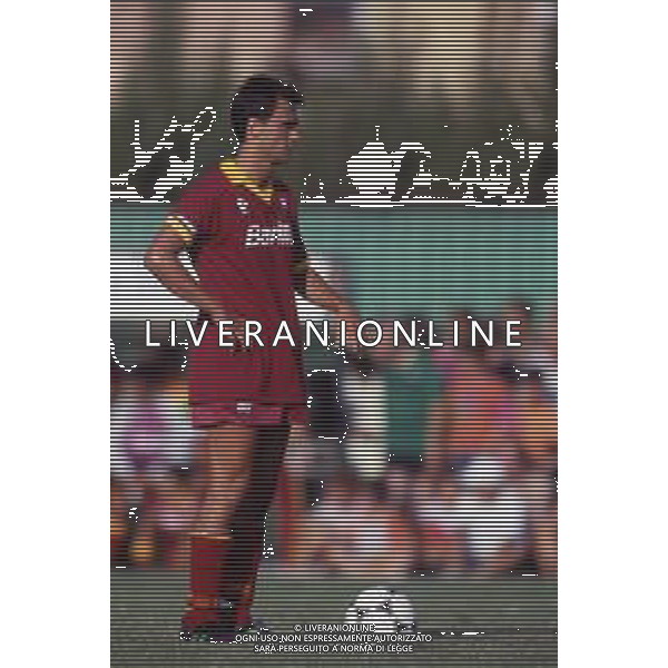 RETROSPETTIVA GIUSEPPE GIANNINI CALCIATORE NELLA FOTO GIUSEPPE GIANNINI CON LA MAGLIA DELLA ROMA CALCIO AG ALDO LIVERANI SAS