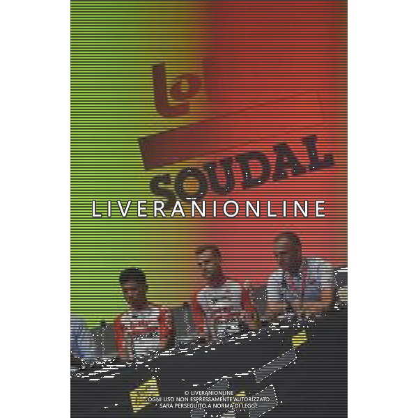 04-07-2019 Conferenze Stampa Vigilia 2 Tour De France 2019; 2019, Lotto - Soudal; Ewan, Caleb; Wellens, Tim; Sergeant, Marc; Bruxelles Expo; ©SIROTTI / AGENZIA ALDO LIVERANI SAS