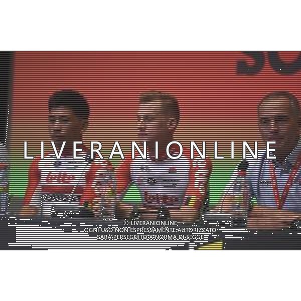 04-07-2019 Conferenze Stampa Vigilia 2 Tour De France 2019; 2019, Lotto - Soudal; Ewan, Caleb; Wellens, Tim; Bruxelles Expo; ©SIROTTI / AGENZIA ALDO LIVERANI SAS