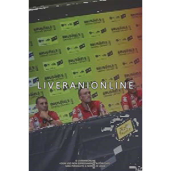 05-07-2019 Conferenze Stampa Vigilia 3 Tour De France 2019; 2019, Bahrain - Merida; Nibali, Vincenzo; Dennis, Rohan; Teuns, Dylan; Bruxelles Expo; © SIROTTI / AGENZIA ALDO LIVERANI SAS