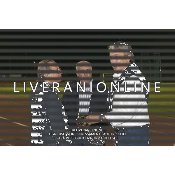 premiazione con Sergio Saleri ,Pasini Giuseppe e Gino Corioni , triangolare di calcio Desenzano,14 agosto 2013.Ph Fotolive Simone Venezia / AGENZIA ALDO LIVERANI SAS