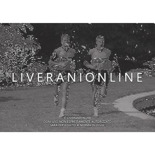 1991-1992 gavirate allenamento inter estivo pre campionato nella foto riccardo ferri e giuseppe bergomi ag aldo liverani sas