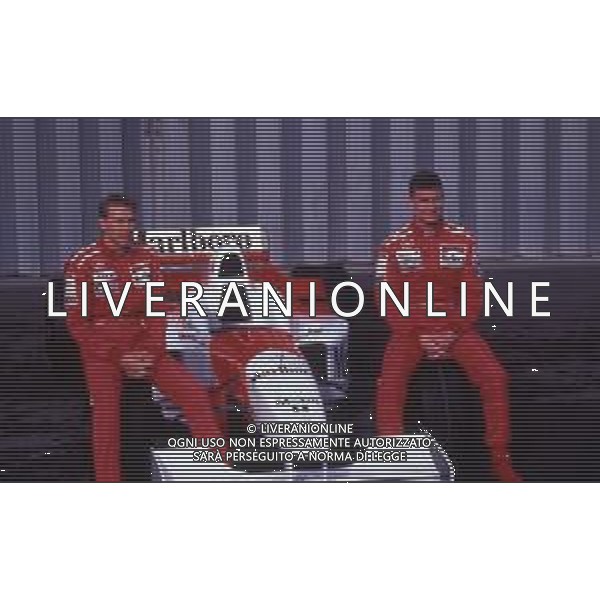 RETROSPETTIVA MIKA HAKKINEN PILOTA F1-1996 NELLA FOTO MIKA HAKKINEN CON DAVID COULTHARD AG ALDO LIVERANI SAS