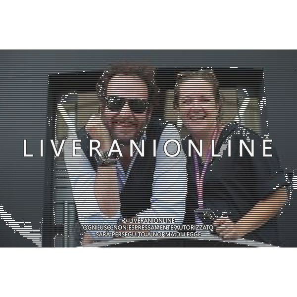 (L to R): Matteo Bonciani (ITA) former FIA Media Delegate with Kate Walker (GBR) Journalist. 11.07.2019. Formula 1 World Championship, Rd 10, British Grand Prix, Silverstone, England, Preparation Day. / AGENZIA ALDO LIVERANI SAS - ITALY ONLY EDITORIAL USE ONLY
