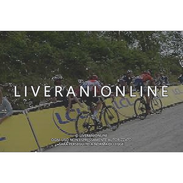 11-07-2019 Tour De France; Tappa 06 Mulhouse - La Planche Des Belles Filles; 2019, Trek - Segafredo; 2019, Bahrain - Merida; Ciccone, Giulio; Teuns, Dylan; La Planche Des Belles Filles; ©SIROTTI / AGENZIA ALDO LIVERANI SAS