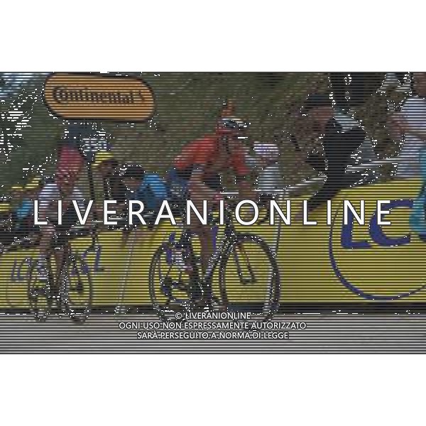 11-07-2019 Tour De France; Tappa 06 Mulhouse - La Planche Des Belles Filles; 2019, Bahrain - Merida; 2019, Trek - Segafredo; Teuns, Dylan; Ciccone, Giulio; La Planche Des Belles Filles; ©SIROTTI / AGENZIA ALDO LIVERANI SAS