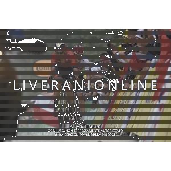 11-07-2019 Tour De France; Tappa 06 Mulhouse - La Planche Des Belles Filles; 2019, Bahrain - Merida; 2019, Trek - Segafredo; Teuns, Dylan; Ciccone, Giulio; La Planche Des Belles Filles; ©SIROTTI / AGENZIA ALDO LIVERANI SAS