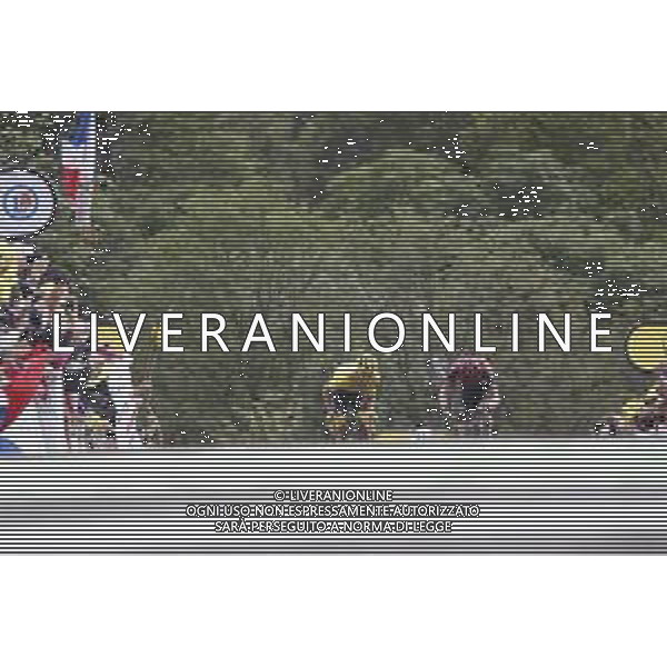 11-07-2019 Tour De France; Tappa 06 Mulhouse - La Planche Des Belles Filles; 2019, Deceunick - Quickstep; 2019, Team Ineos; Alaphilippe, Julian; Geraint, Thomas; La Planche Des Belles Filles; ©SIROTTI / AGENZIA ALDO LIVERANI SAS