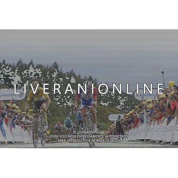 11-07-2019 Tour De France; Tappa 06 Mulhouse - La Planche Des Belles Filles; 2019, Deceunick - Quickstep; 2019, Groupama - Fdj; Alaphilippe, Julian; Pinot, Thibaut; La Planche Des Belles Filles; ©SIROTTI / AGENZIA ALDO LIVERANI SAS