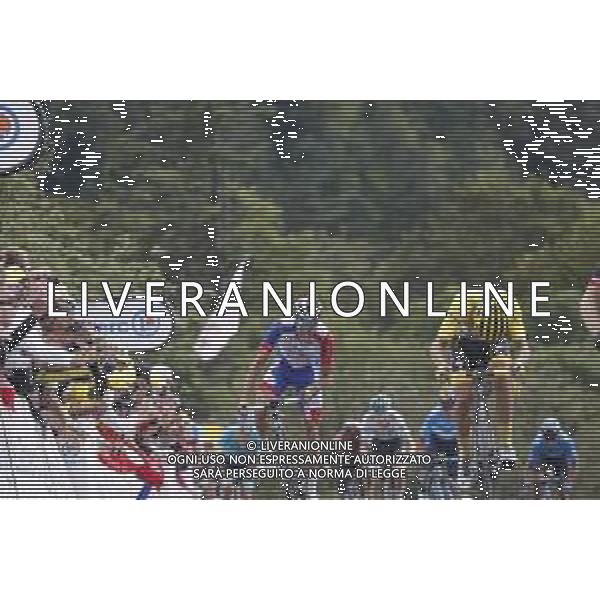 11-07-2019 Tour De France; Tappa 06 Mulhouse - La Planche Des Belles Filles; 2019, Deceunick - Quickstep; 2019, Groupama - Fdj; Alaphilippe, Julian; Pinot, Thibaut; La Planche Des Belles Filles; ©SIROTTI / AGENZIA ALDO LIVERANI SAS