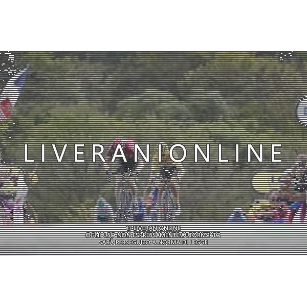 11-07-2019 Tour De France; Tappa 06 Mulhouse - La Planche Des Belles Filles; 2019, Deceunick - Quickstep; 2019, Team Ineos; Alaphilippe, Julian; Geraint, Thomas; La Planche Des Belles Filles; ©SIROTTI / AGENZIA ALDO LIVERANI SAS