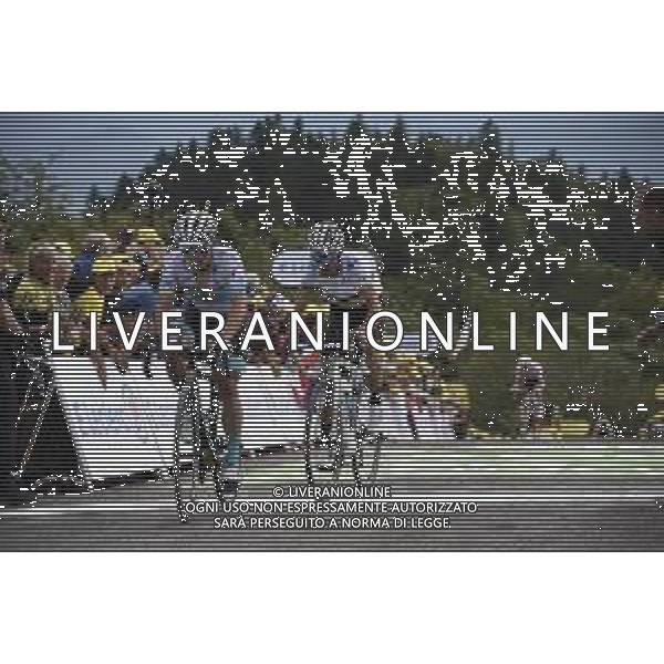 11-07-2019 Tour De France; Tappa 06 Mulhouse - La Planche Des Belles Filles; 2019, Astana; 2019, Movistar; Lutsenko, Alexey; Valverde, Alejandro; La Planche Des Belles Filles; ©SIROTTI / AGENZIA ALDO LIVERANI SAS