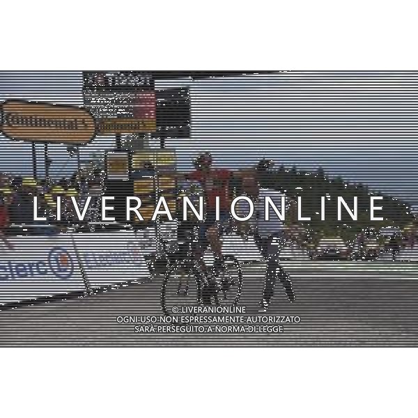 11-07-2019 Tour De France; Tappa 06 Mulhouse - La Planche Des Belles Filles; 2019, Bahrain - Merida; Teuns, Dylan; Boury, Stephane; La Planche Des Belles Filles; ©SIROTTI / AGENZIA ALDO LIVERANI SAS