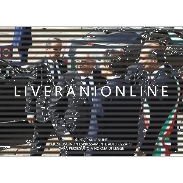 Milano ( MI ) 12/07/2019 Centenario della nascita dell\'ABI Nella foto: Sergio Mattarella, Presidente della Repubblica, Attilio Fontana, Presidente della Lombardia e Giuseppe Sala, Sindaco di Milano salutano il Presidente al suo arrivo PH Lauro Montagnini / AGENZIA ALDO LIVERANI SAS