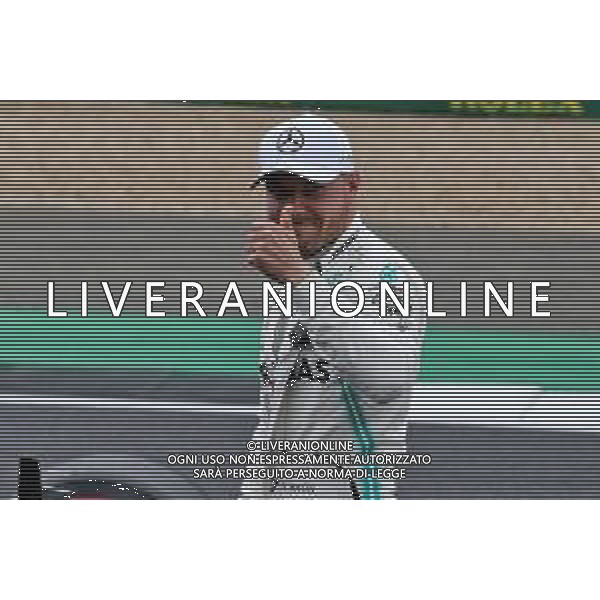 Valtteri Bottas (FIN) Mercedes AMG F1 celebrates his pole position in qualifying parc ferme. 13.07.2019. Formula 1 World Championship, Rd 10, British Grand Prix, Silverstone, England, Qualifying Day. / AGENZIA ALDO LIVERANI SAS - ITALY ONLY EDITORIAL USE ONLY
