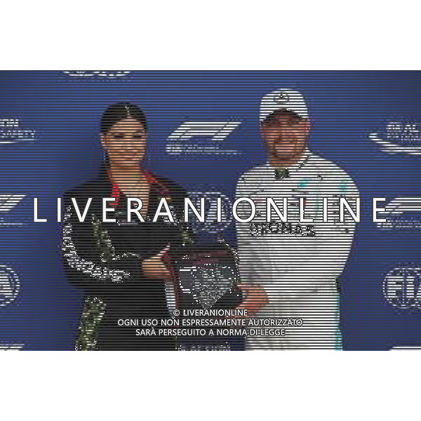Valtteri Bottas (FIN) Mercedes AMG F1 receives the Pirelli pole position award from Mabel (GBR) Singer and Songwriter. 13.07.2019. Formula 1 World Championship, Rd 10, British Grand Prix, Silverstone, England, Qualifying Day. / AGENZIA ALDO LIVERANI SAS - ITALY ONLY EDITORIAL USE ONLY