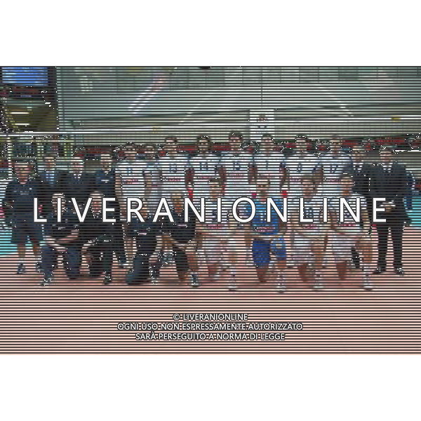 BUSTO ARSIZIO (MI) 03/06/2005 ITALIA - CUBA VOLLEY WORLD LEAGUE 2005 NELLA FOTO: LA FORMAZIONE PH. GIANCARLO LANDONIO/AG. ALDO LIVERANI
