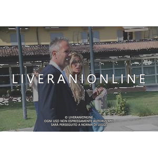 CONFERENZA STAMPA DELL\'ALLENATORE DEL BOLOGNA SINISA MIHAJLOVIC PER ANNUNCIARE CHE DOVRA\' FERMARSI PER CURARE LA LAUCEMIA A CASTELDEBOLE 13.07.2019 NELLA FOTO CON LA MOGLIE ARIANNA © OPTIMAFOTO / AGENZIA ALDO LIVERANI SAS