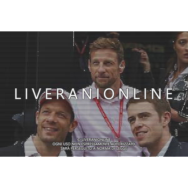 Jenson Button (GBR) Sky Sports F1 Presenter with Alex Wurz (AUT) and Paul di Resta (GBR) Sky Sports F1 Presenter. 14.07.2019. Formula 1 World Championship, Rd 10, British Grand Prix, Silverstone, England, Race Day. / AGENZIA ALDO LIVERANI SAS - ITALY ONLY EDITORIAL USE ONLY