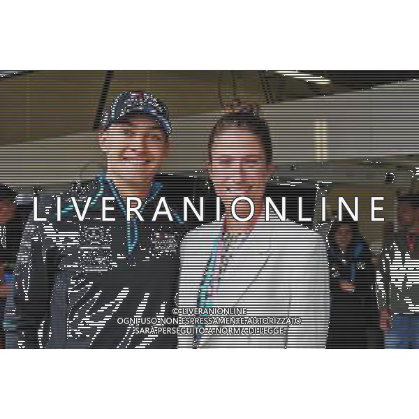 George Russell (GBR) Williams Racing with Johanna Konta (GBR) Tennis Player. 14.07.2019. Formula 1 World Championship, Rd 10, British Grand Prix, Silverstone, England, Race Day. / AGENZIA ALDO LIVERANI SAS - ITALY ONLY EDITORIAL USE ONLY