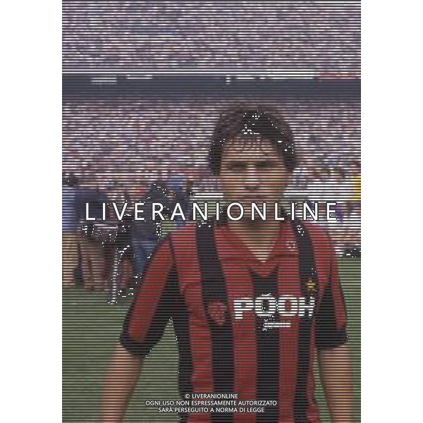 RETROSPETTIVA WALTER NOVELLINO CALCIATORE E ALLENATORE NELLA FOTO WALTER NOVELLINO CON LA MAGLIA DEL MILAN CALCIO AG ALDO LIVERANI SAS