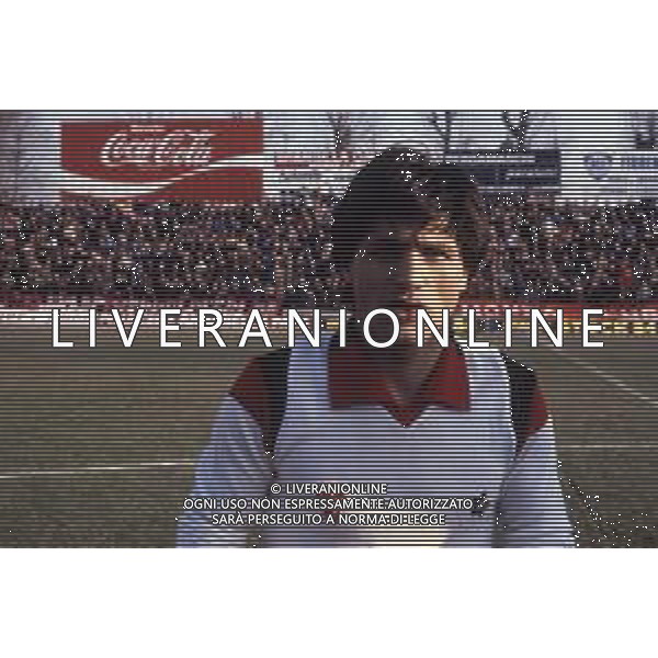 RETROSPETTIVA WALTER NOVELLINO CALCIATORE E ALLENATORE NELLA FOTO WALTER NOVELLINO CON LA MAGLIA DEL MILAN CALCIO AG ALDO LIVERANI SAS